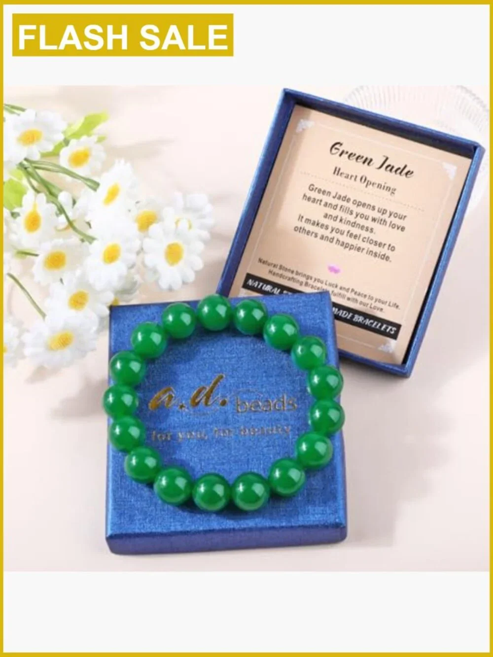 Natural Gemstone Stretch Elastic Bracelet Healing Reiki Unisex